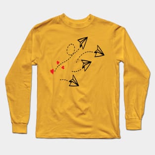 Love letter origami planes Long Sleeve T-Shirt